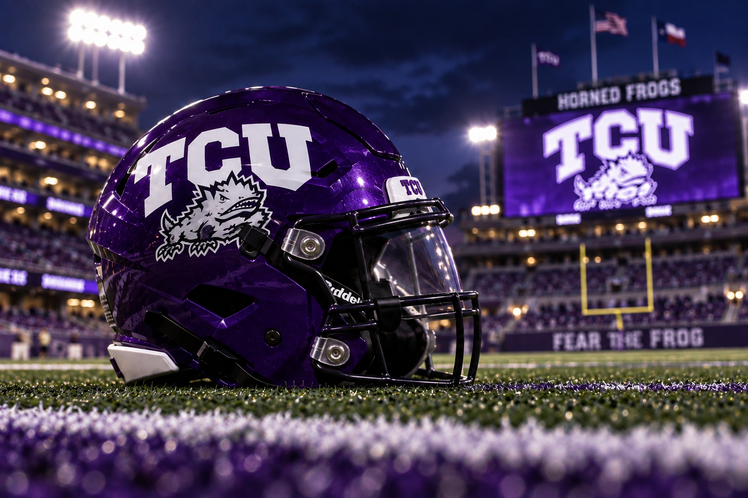 TCU Horned Frogs football helmet