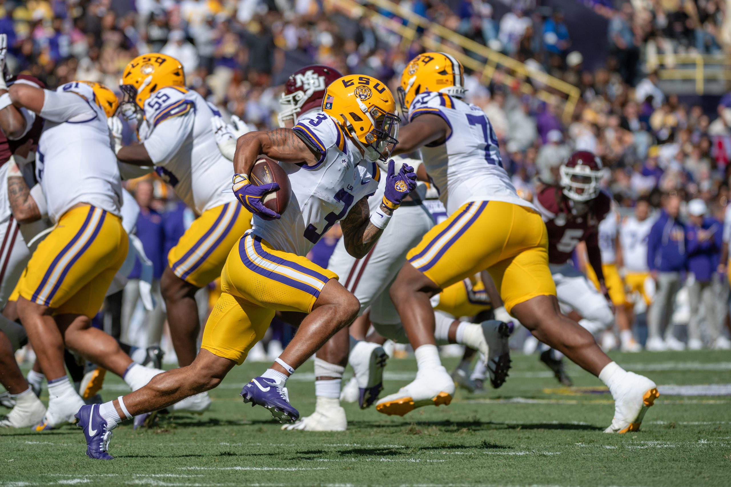 LSU Dominates as the Tigers shutout the Mississippi State Bulldogs 31-0 in Tiger Stadium